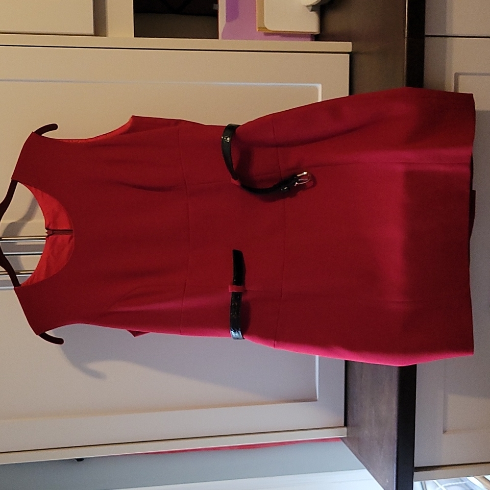 W10 custom red wool dress